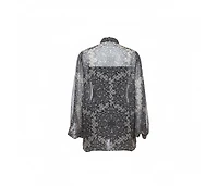 Pre-Owned Dolce and Gabbana Women's Paisley Print Silk Bow Tie Blouse