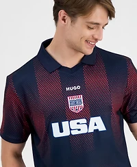 Hugo by Boss Men's Relaxed-Fit Football Polo Jersey Shirt