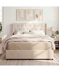 Slickblue Modern Queen Storage Bed with Lift Up Platform Design