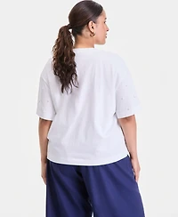 I.n.c. International Concepts Plus Jeweled T-Shirt, Macy's Exclusive