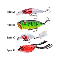 Gnuadz Fishing Lures Kit Minnow Popper Crank Baits Hooks