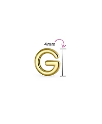 Bling Jewelry Abc Tiny 14K Gold Alphabet Letter Initial 1 Piece Stud Earring Piercing Screw-Back