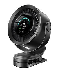 Gnuadz Clip On Fan Usb Rechargeable Led Display 360degree(s) Rotation 100-speed 3000mAh