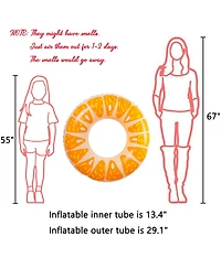 Gnuadz 3PCS Fruit Pool Floats Swimming Rings Inflatable Tubes