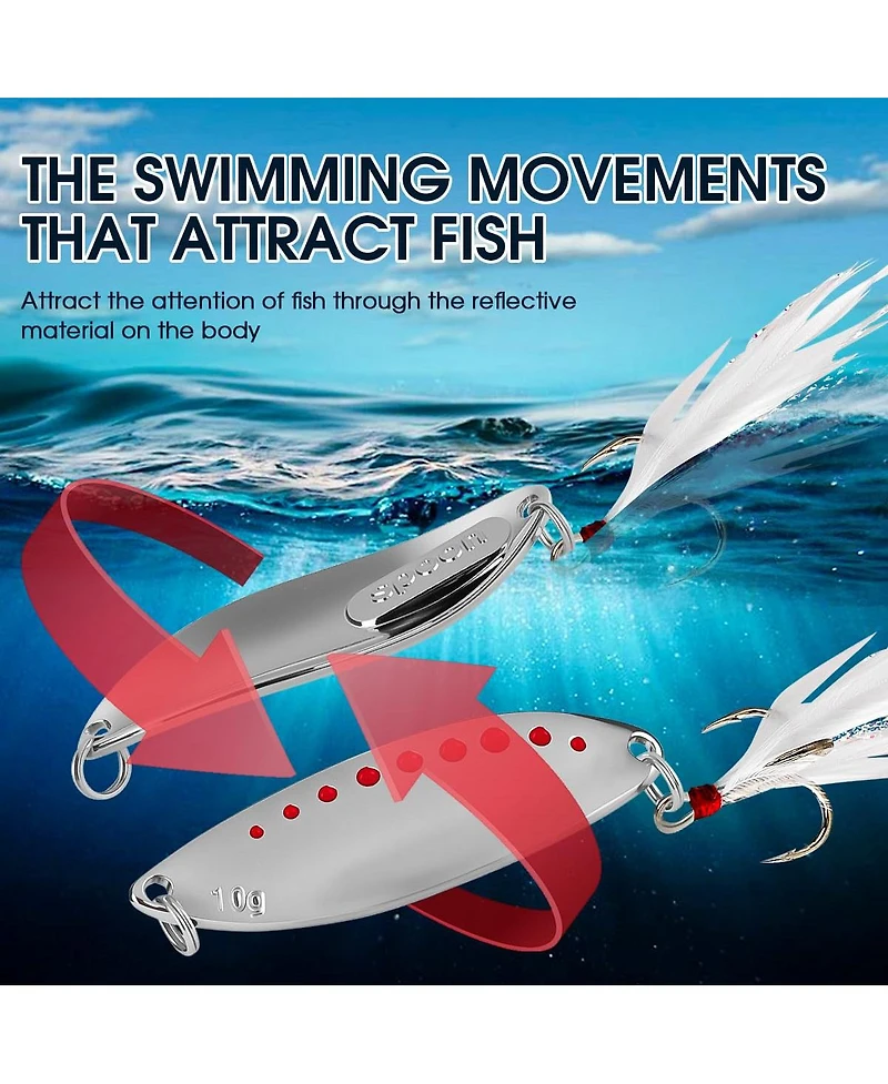 Gnuadz 27-piece Fishing Lures Kit Hard Soft Bait Crankbaits Gift Box Tackle