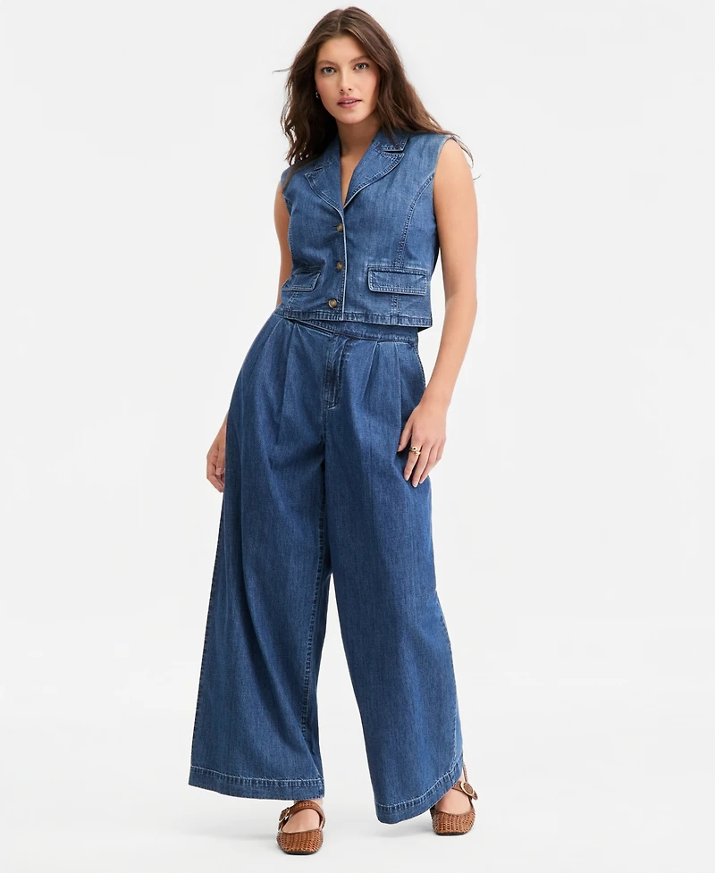 On 34th Women's Cropped Denim Vest, Macy's Exclusive