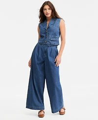 On 34th Women's Cropped Denim Vest, Macy's Exclusive