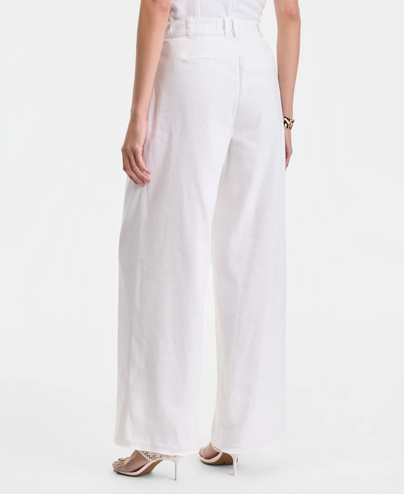 I.n.c. International Concepts Women's Linen-Blend Wide-Leg Pants, Macy's Exclusive