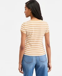 On 34th Women's Micro Rib Boatneck Cap Sleeve Top, Macy's Exclusive