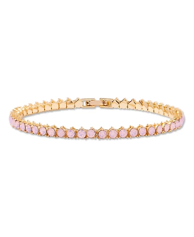 brook & york Gold-Tone Plated Isabella Opal Blush Tennis Bracelet