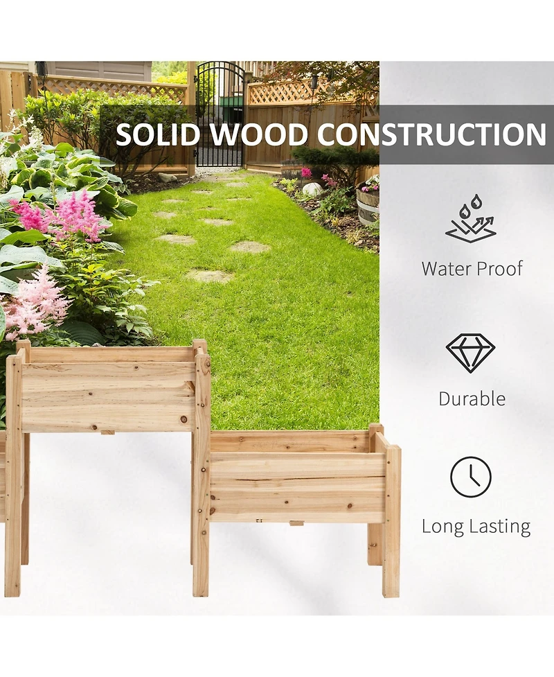 4 Tier Raised Garden Bed Freestanding Planter Box for Vegetables Herbs