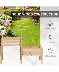4 Tier Raised Garden Bed Freestanding Planter Box for Vegetables Herbs