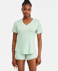 Id Ideology Women's V-Neck Short-Sleeve Performance Tee, Macy's Exclusive