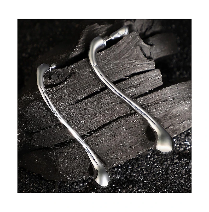 Women's The Back-Drip Drop Earrings - Metallic Silver