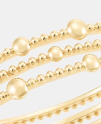 Anne Klein Gold-Tone Metal Beaded Open Hinge Bracelet