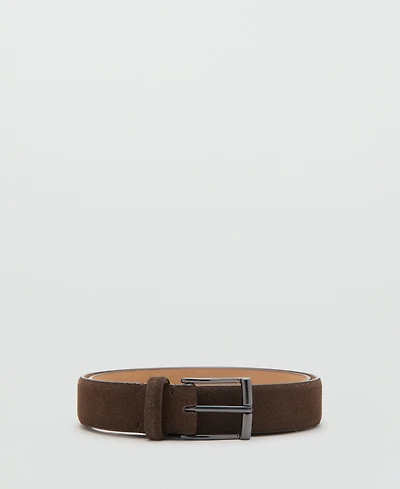 Mango Men's Suede Leather Belt