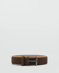 Mango Men's Suede Leather Belt