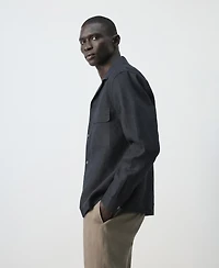 Mango Men's Bowling Collar Overshirt