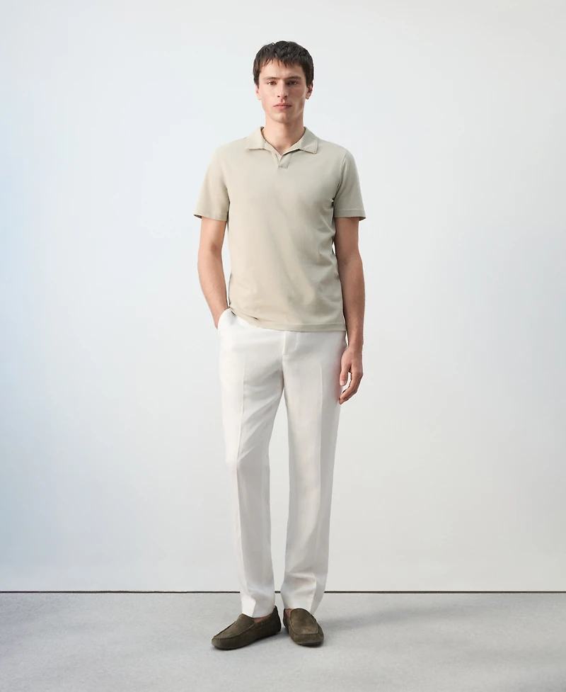 Mango Men's Slim Fit Pique Polo Shirt