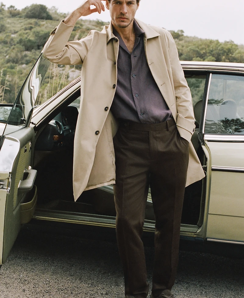 Mango Men's Slim-Fit Lyocell Linen Pants