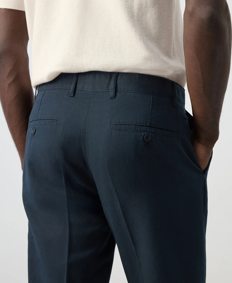 Mango Men's Slim-Fit Cotton Linen Trousers
