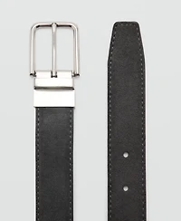 Mango Men's Reversible Suede Leather Belt