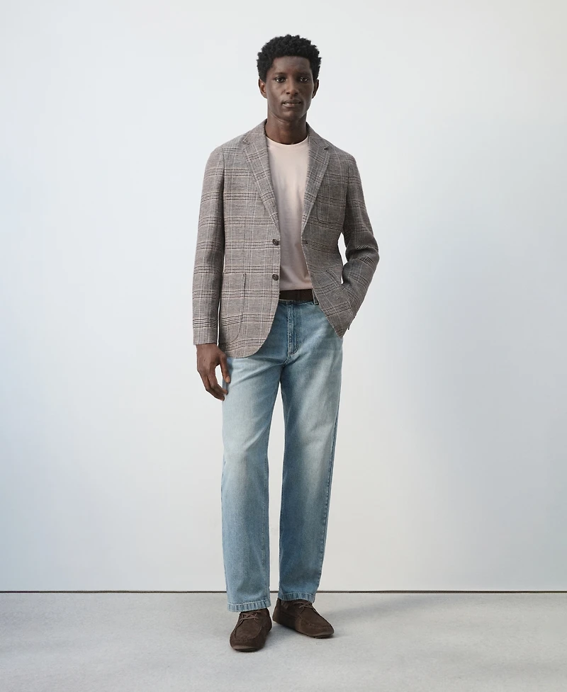 Mango Men's Prince Of Wales Check Blazer