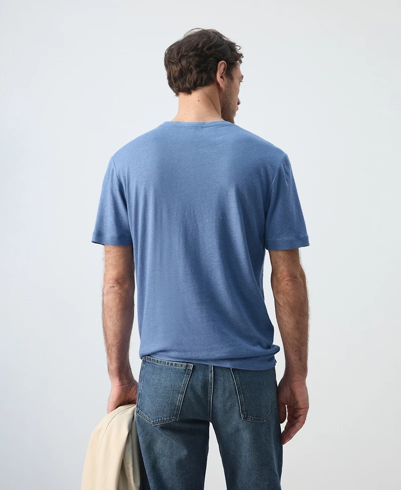 Mango Men's Linen Slim-Fit T-Shirt