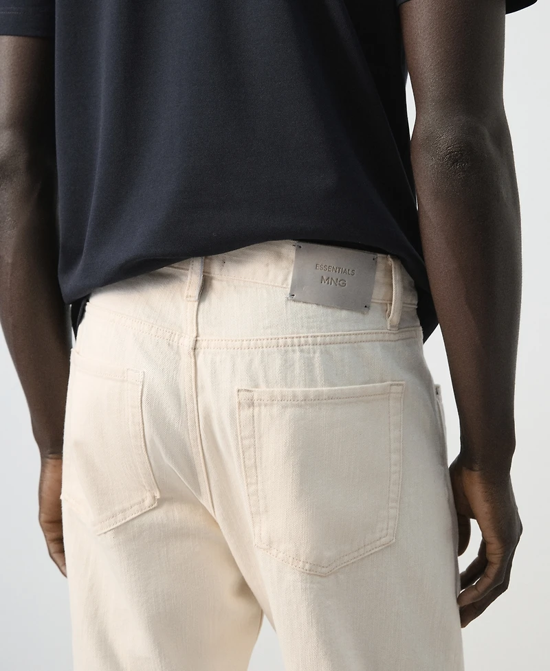 Mango Men's Regular-Fit Cropped Jeans