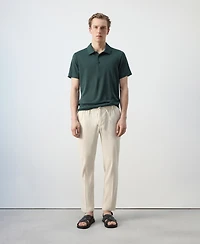Mango Men's Fine-Knit Polo Shirt