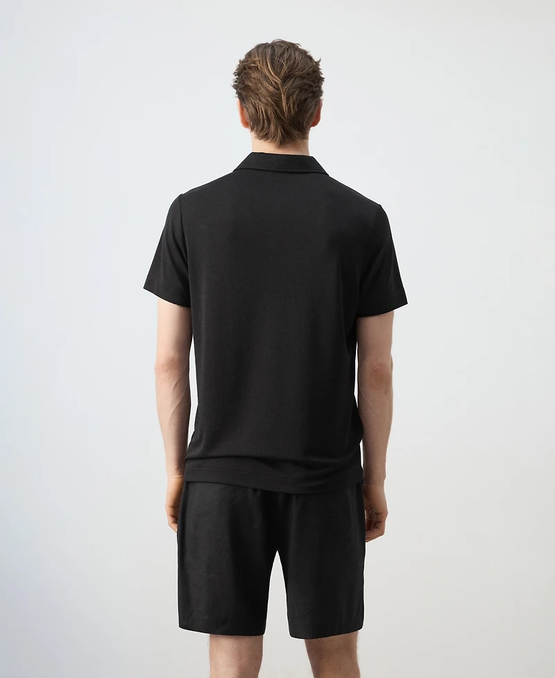 Mango Men's Fine-Knit Polo Shirt