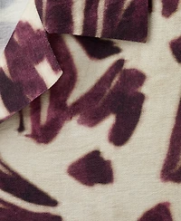Mango Men's Bowling Collar Printed Flowing Shirt