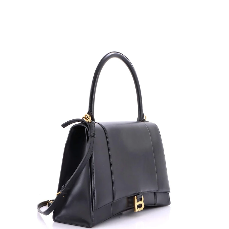 Pre-Owned Balenciaga New Medium Hourglass Top Handle Bag Leather