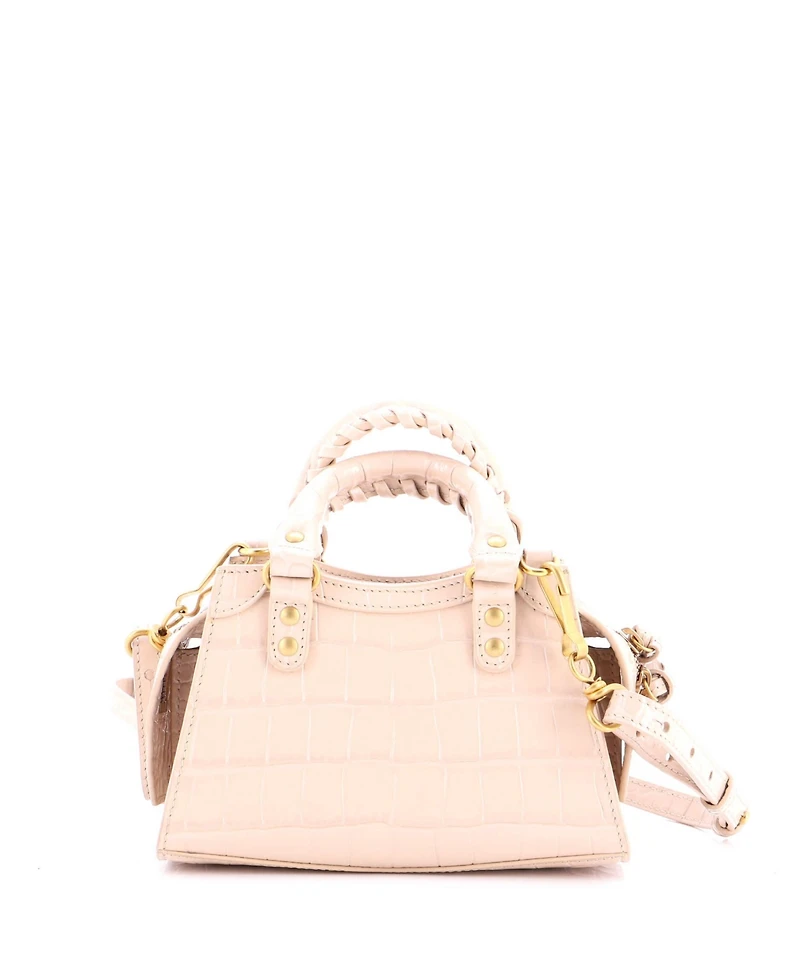 Pre-Owned Balenciaga Nano Neo Classic City Bag Embossed Leather