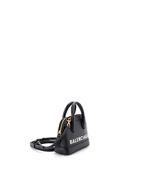 Pre-Owned Balenciaga Nano Logo Ville Bag Leather
