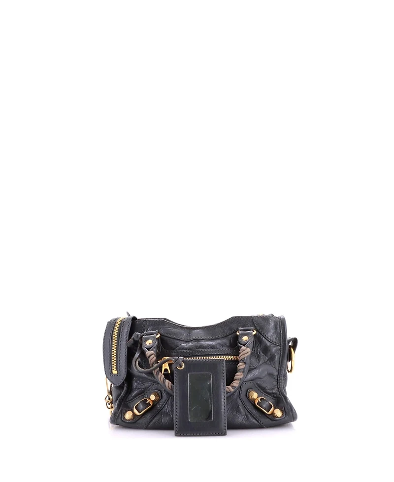 Pre-Owned Balenciaga Mini City Giant Studs Bag Leather