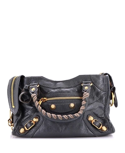 Pre-Owned Balenciaga Mini City Giant Studs Bag Leather