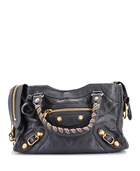 Pre-Owned Balenciaga Mini City Giant Studs Bag Leather