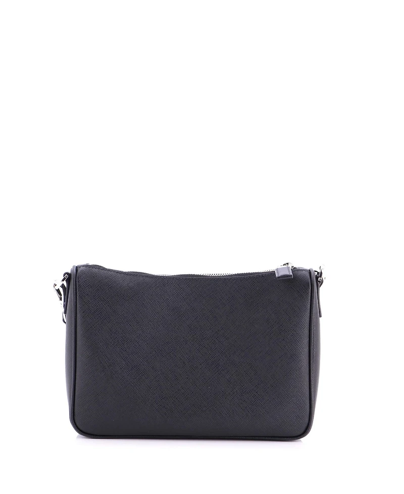 Pre-Owned Prada Small Re-Edition Zip Messenger Bag Saffiano Leather