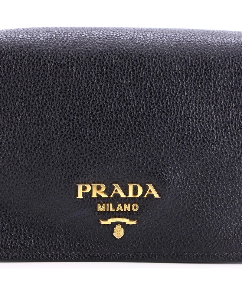 Pre-Owned Prada Small Flap Zip Crossbody Bag Vitello Phenix