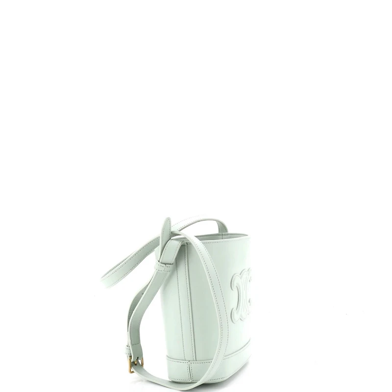 Pre-Owned Celine Small Cuir Triomphe Bucket Bag Leather