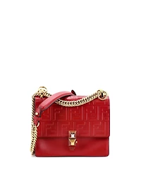 Pre-Owned Fendi Small Kan I Bag Zucca Embossed Leather