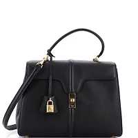 Pre-Owned Celine Medium 16 Top Handle Bag Grained Calfskin