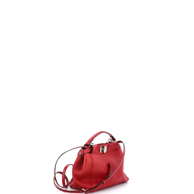 Pre-Owned Fendi Mini Peekaboo Bag Leather