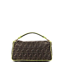 Pre-Owned Fendi Large Baguette Nm Bag Zucca Canvas