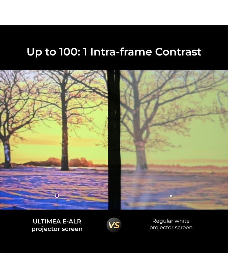 Ultimea E-alr 100'' 16:9 Home Projector Screen, Portable and Lightweight