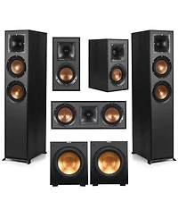 Klipsch Reference 5.2 Home Theater Pack with 2x R-620 Floorstanding Speaker, 2x R-12 Subwoofer, R-52 Center Channel Speaker and 2x R-41Bookshelf