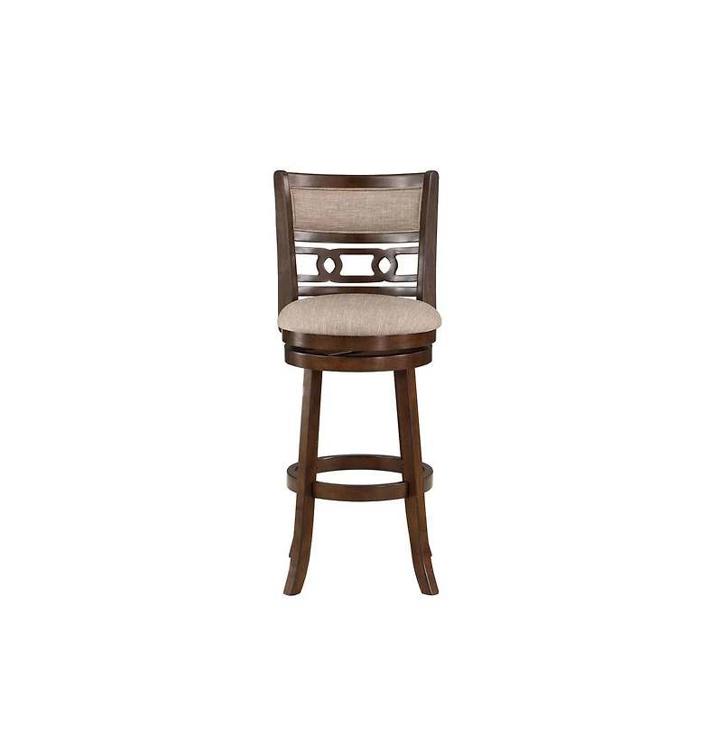 New Classic Furniture Gia 29" Solid Wood Swivel Bar Stool with Fabric Seat
