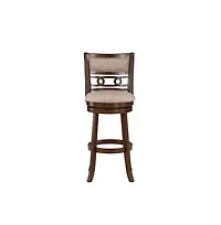 New Classic Furniture Gia 29" Solid Wood Swivel Bar Stool with Fabric Seat