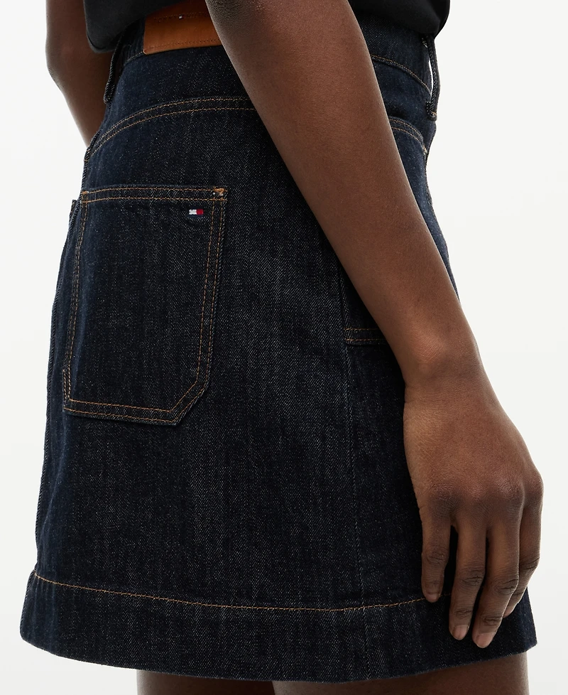 Tommy Hilfiger Women's Cotton Denim High-Rise Miniskirt
